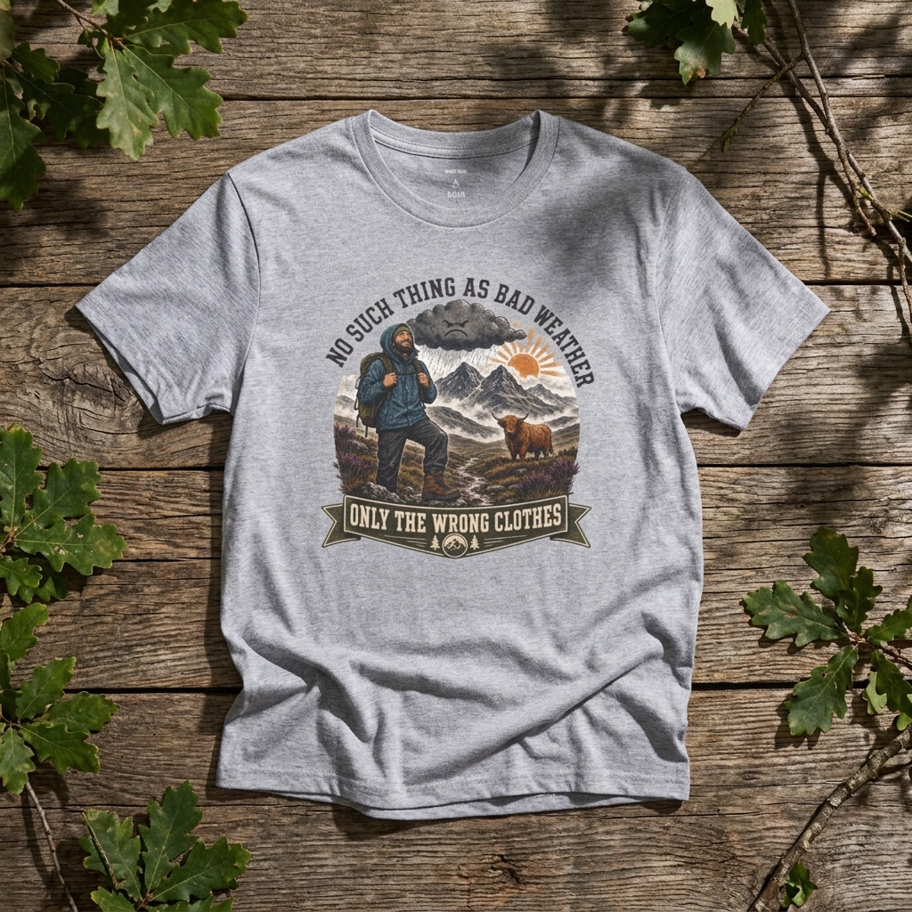 "No Such Thing As Bad Weather, Only The Wrong Clothes" - Rebel Trail Gear T-Shirt