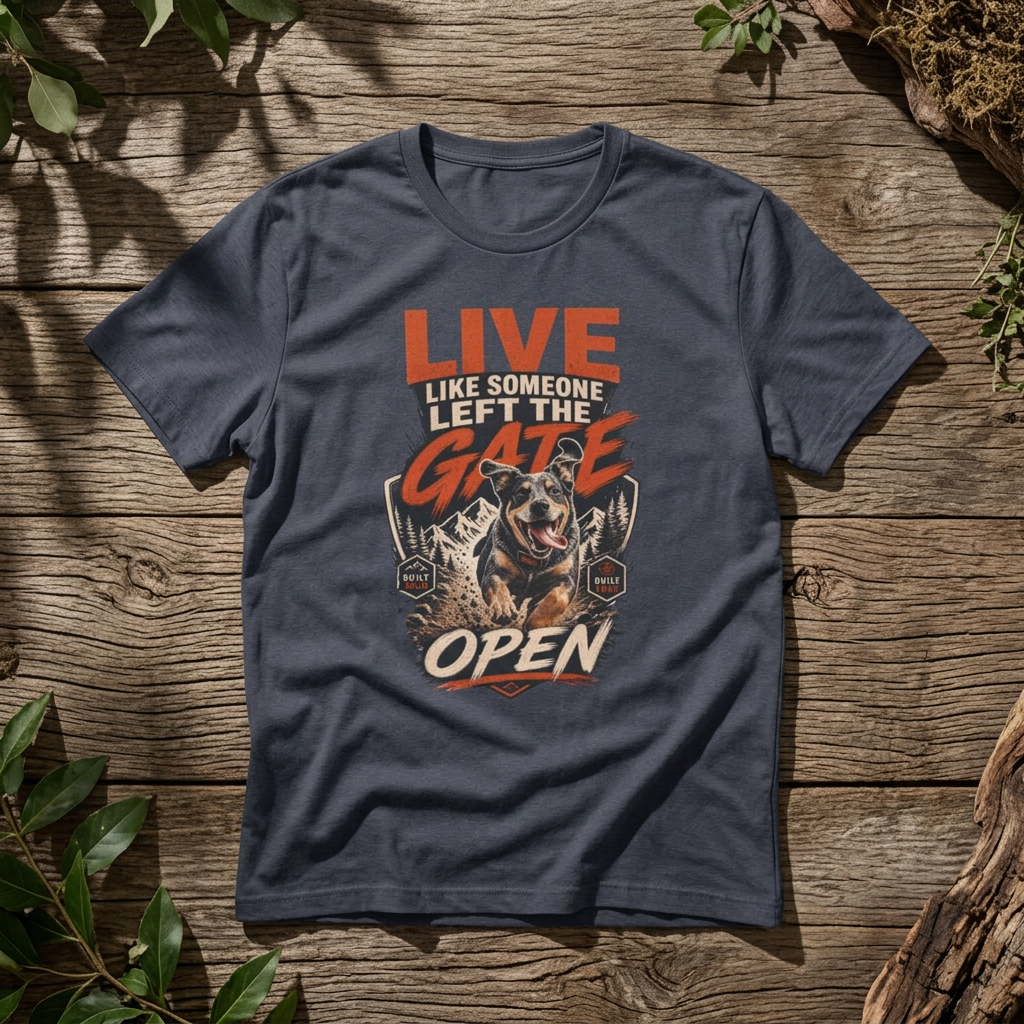 "Live Like Someone Left the Gate Open" - Rebel Trail Gear T-Shirt