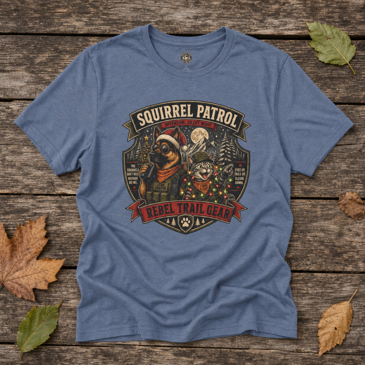 Squirrel Patrol — Operation: Silent Night - Rebel Trail Gear T-Shirt
