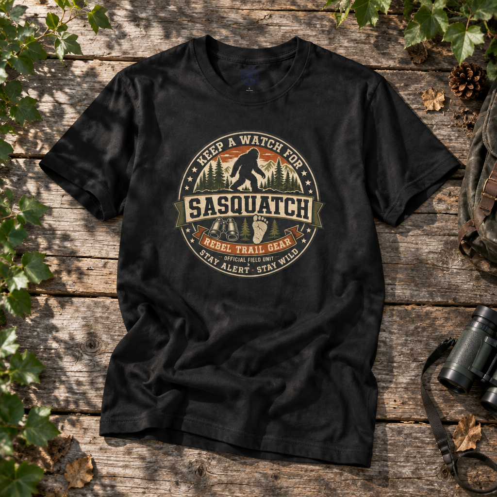 "Keep a Watch for Sasquatch" - Rebel Trail Gear T-Shirt