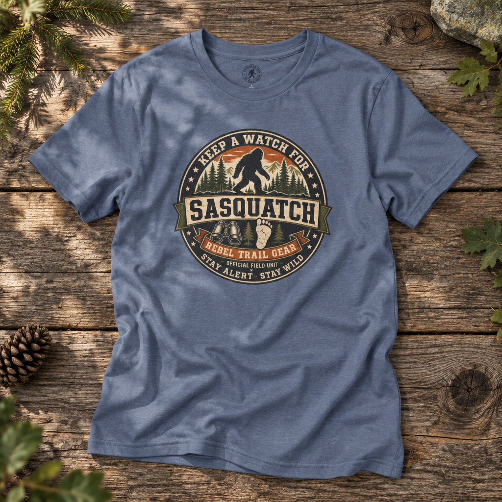 "Keep a Watch for Sasquatch" - Rebel Trail Gear T-Shirt