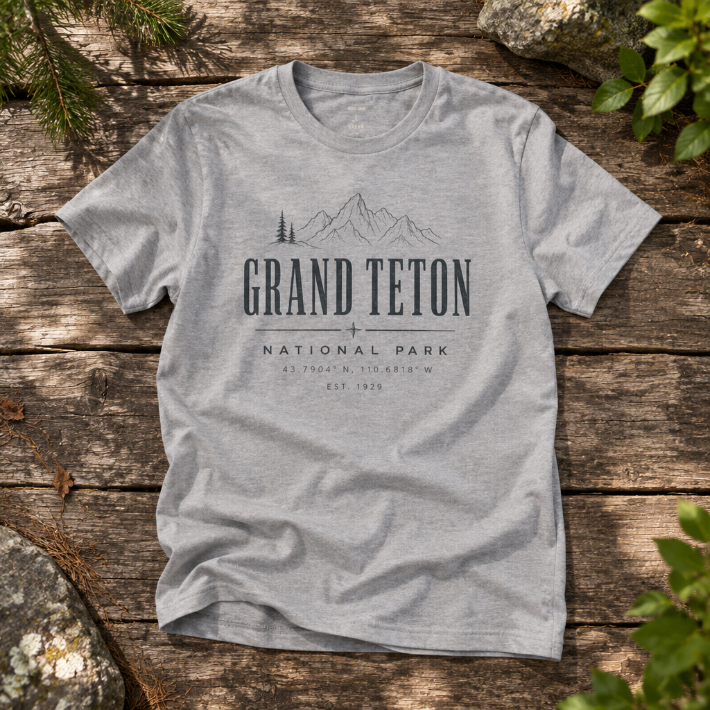 Grand Teton National Park - Rebel Trail Gear T-Shirt