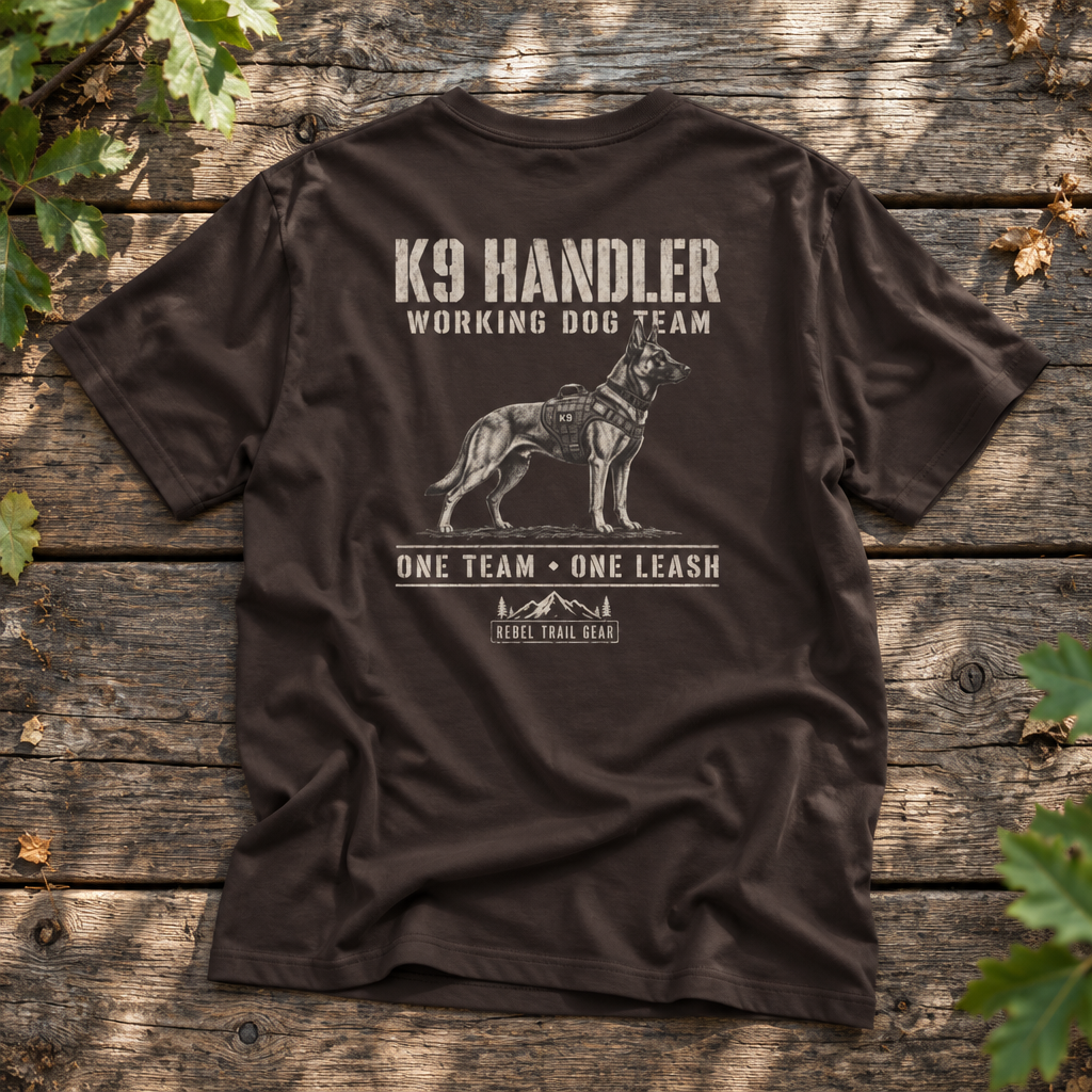 K9 Handler — Working Dog Team, Front & Back Print - RTG Working Line Bite Sport T-Shirt