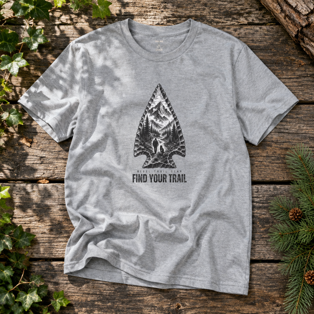 "Find Your Trail" Arrowhead - Rebel Trail Gear T-Shirt