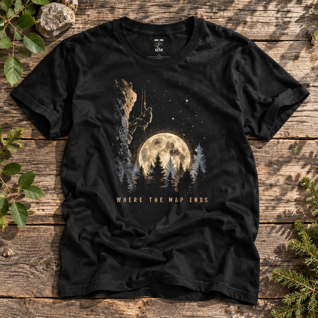 Where the Map Ends - Climber - Rebel Trail Gear T-Shirt