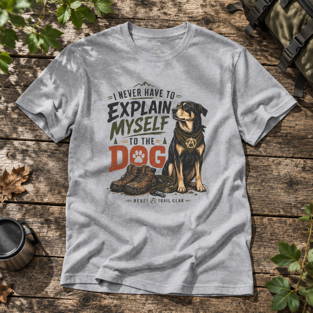 "I Never Have to Explain Myself to the Dog" - Rebel Trail Gear T-Shirt