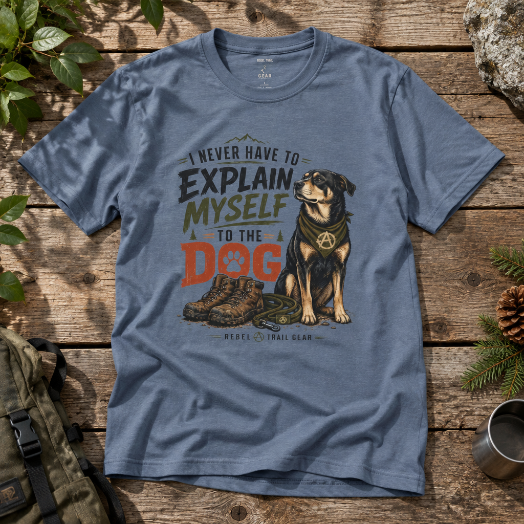 "I Never Have to Explain Myself to the Dog" - Rebel Trail Gear T-Shirt