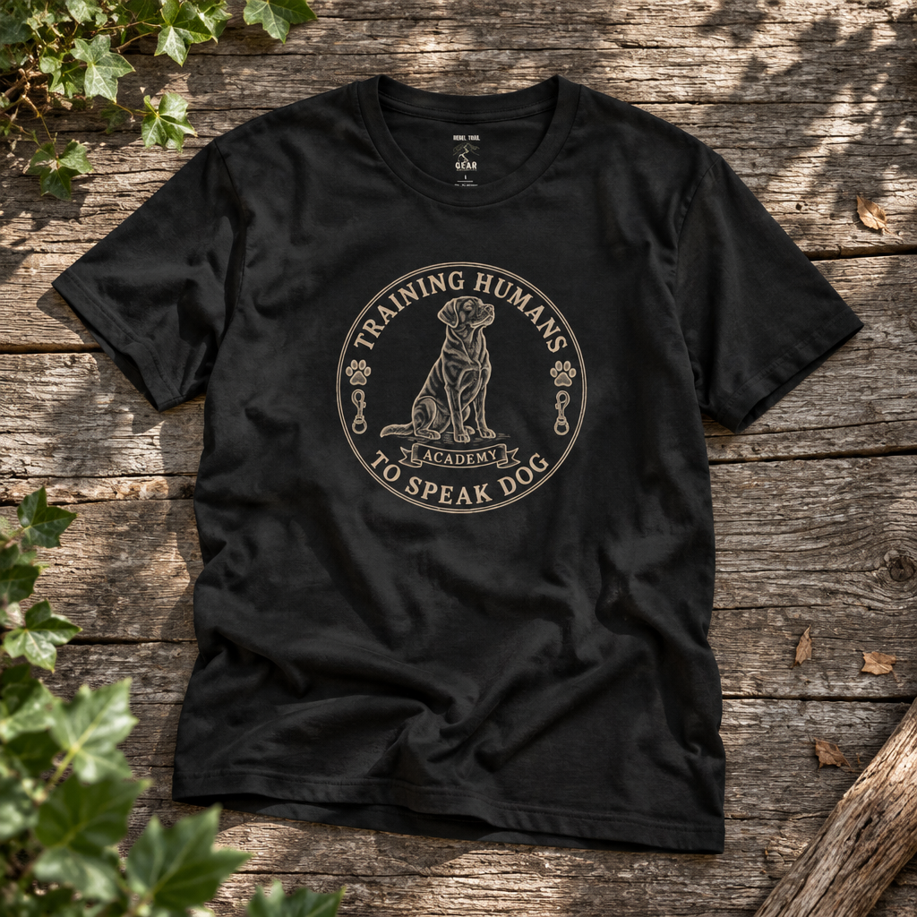 Training Humans to Speak Dog - Rebel Trail Gear T-Shirt