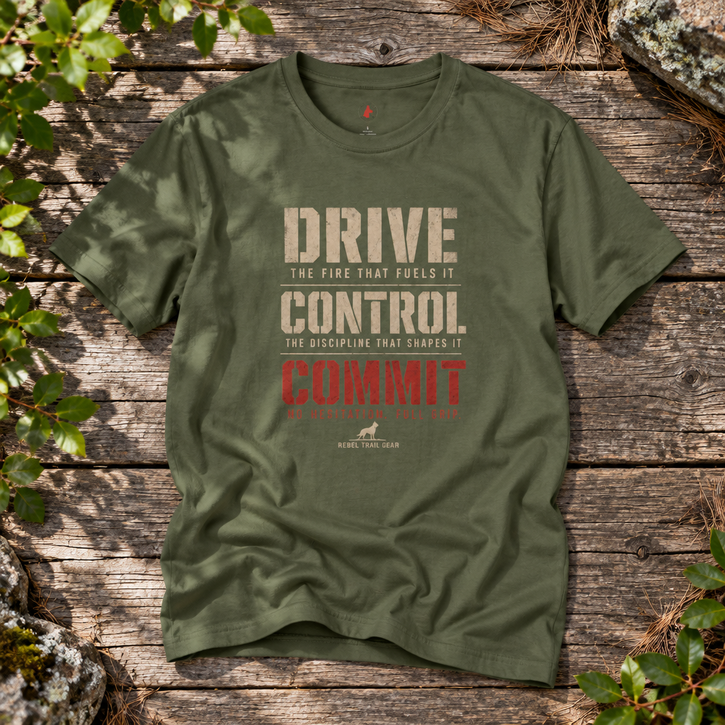 Drive · Control · Commit - RTG Working Line Bite Sport T-Shirt