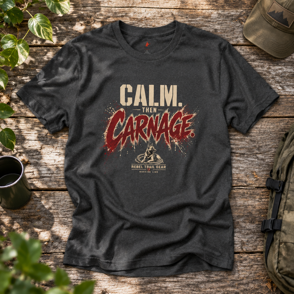 Calm. Then Carnage. - RTG Working Line Bite Sport T-Shirt
