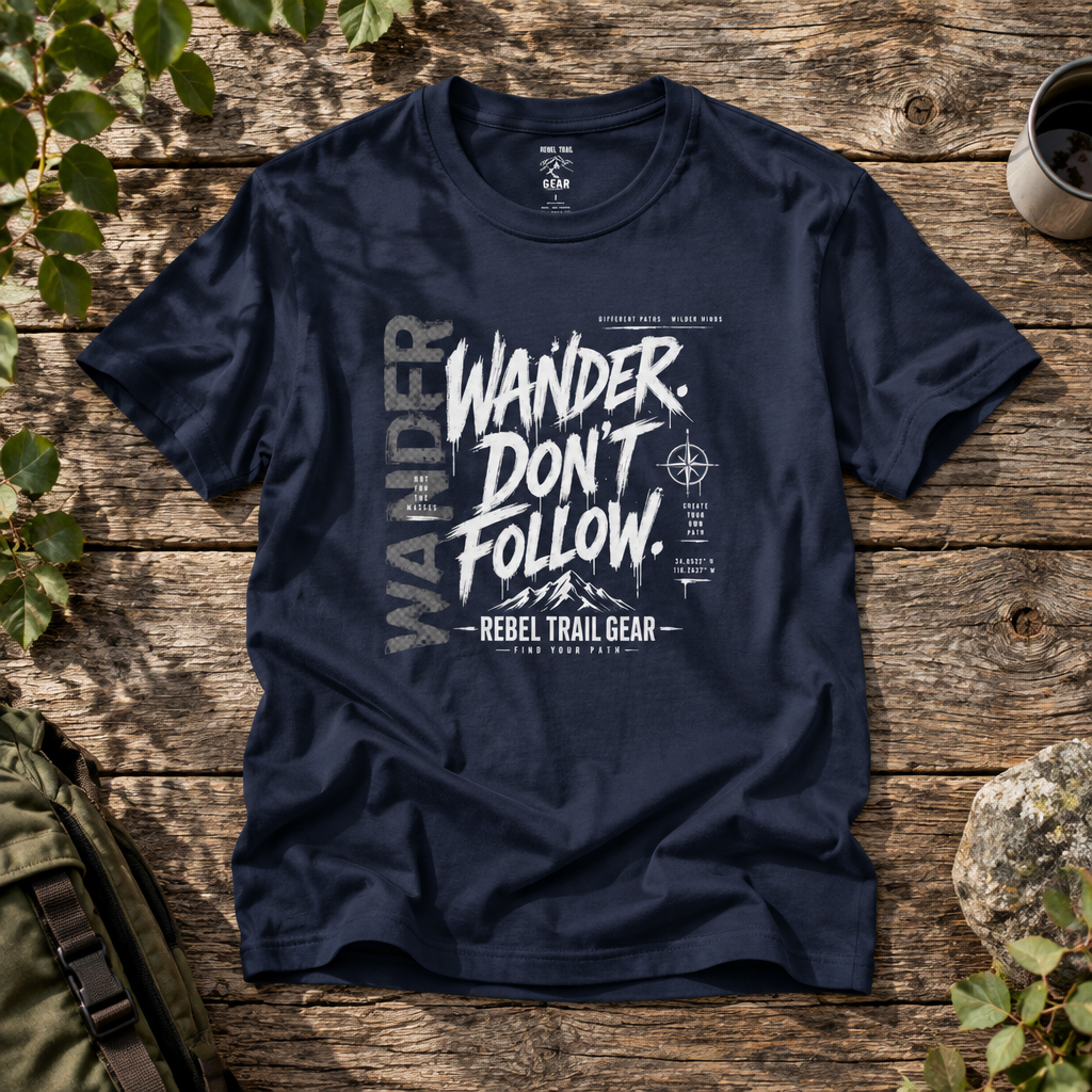 "Wander. Don’t Follow" - Rebel Trail Gear T-Shirt
