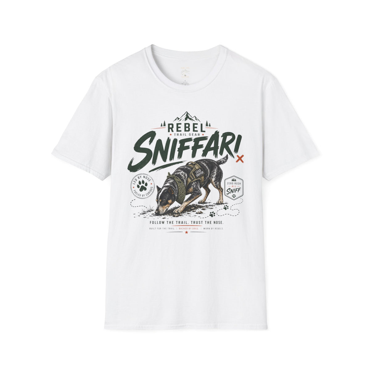 "Sniffari Rebel" — Rebel Trail Gear T-Shirt
