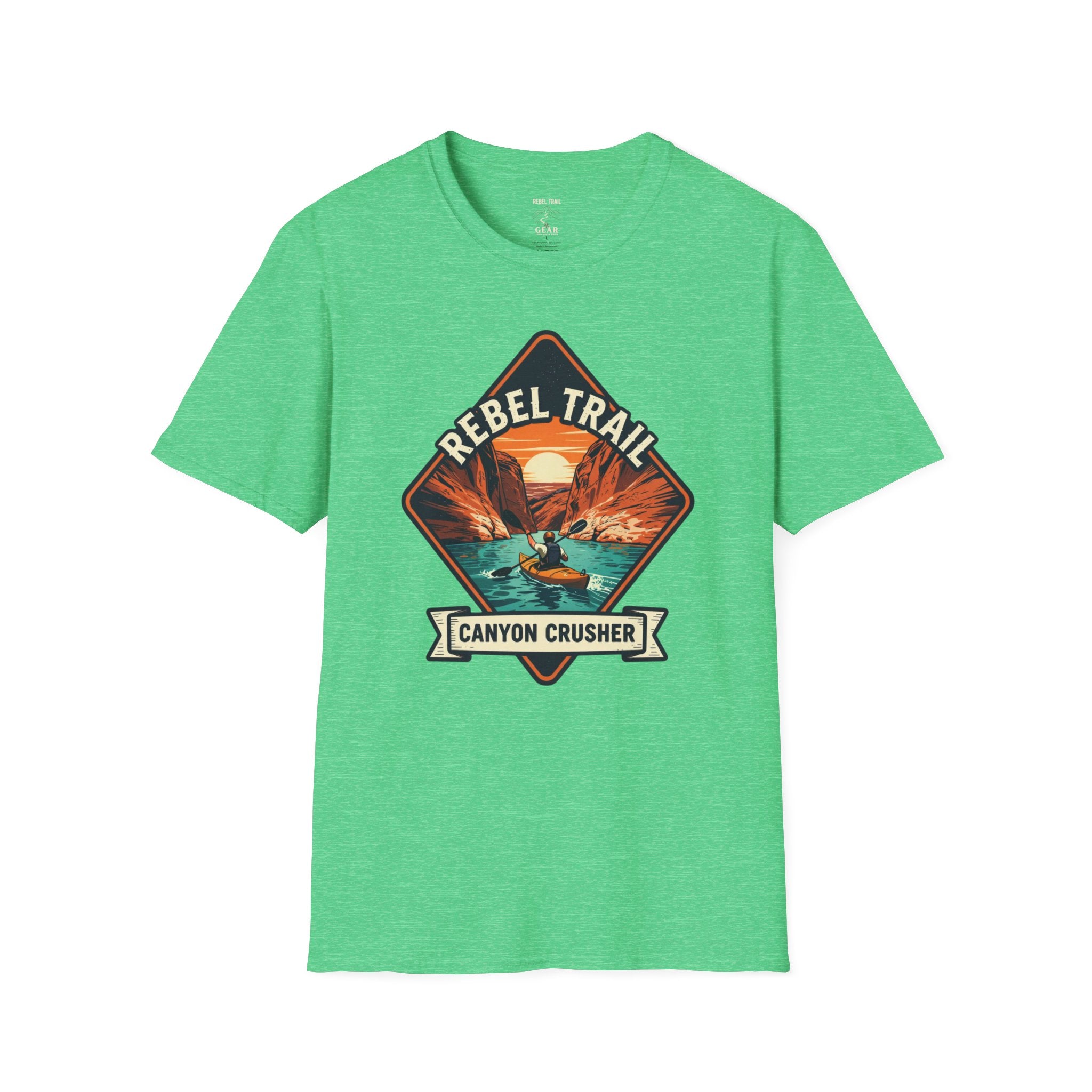 Rebel Trail Canyon Crusher T‑Shirt — Retro Desert Adventure Graphic Tee
