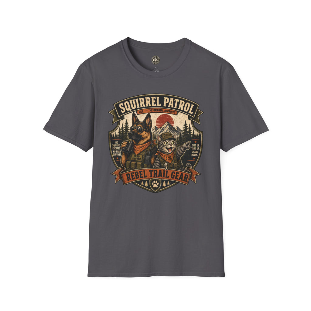 Squirrel Patrol — N.U.T.S. (Neutralization Unit, Tactical Squad) - Rebel Trail Gear T-Shirt