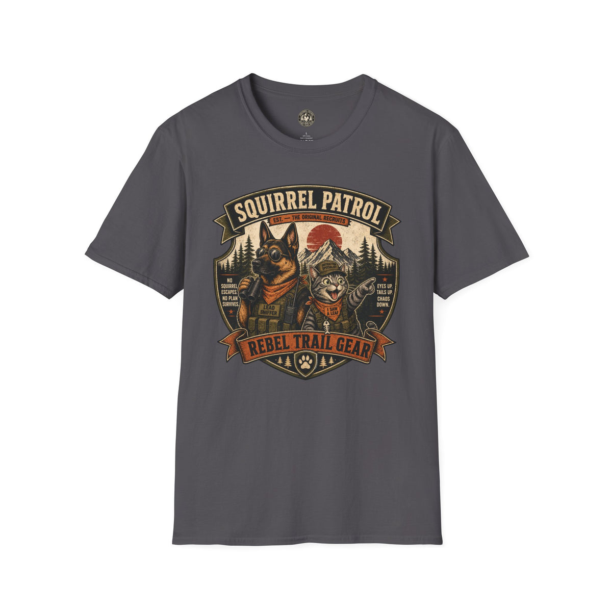 Squirrel Patrol — N.U.T.S. (Neutralization Unit, Tactical Squad) - Rebel Trail Gear T-Shirt