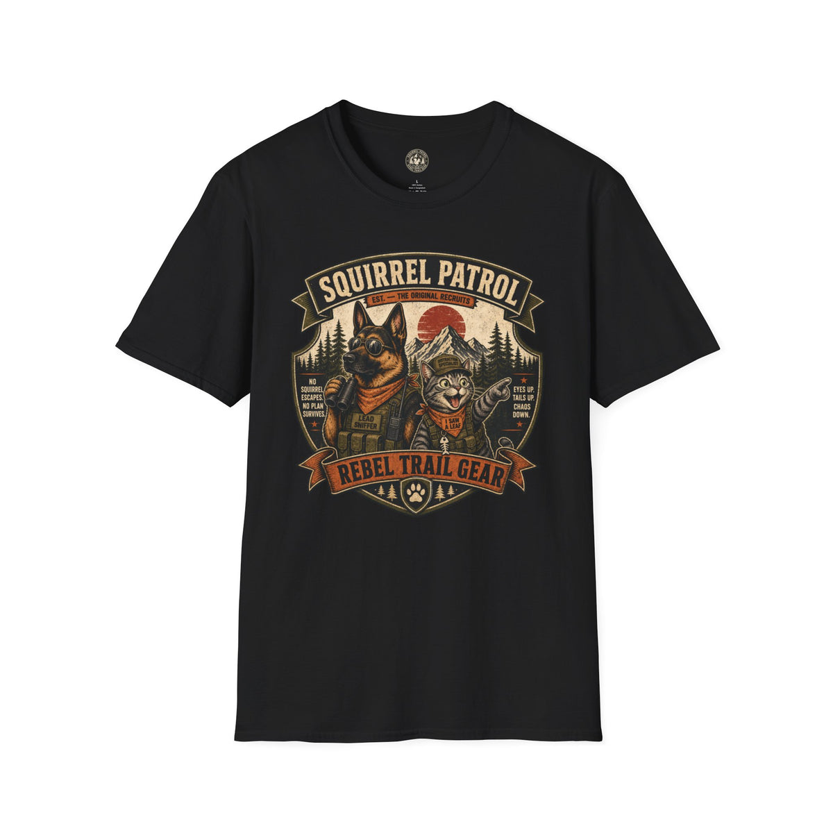 Squirrel Patrol — N.U.T.S. (Neutralization Unit, Tactical Squad) - Rebel Trail Gear T-Shirt
