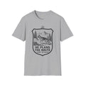 Dog Hiking T-Shirt — "He Plans the Route" Outdoor Adventure Tee