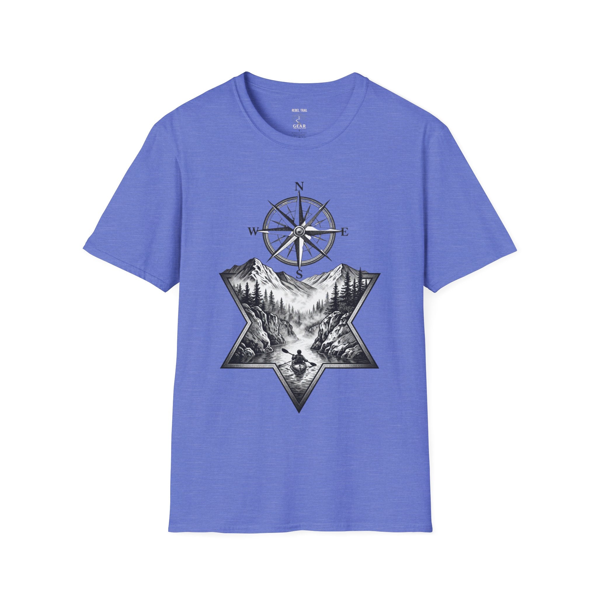 Compass & Mountain T-Shirt — Adventure Travel Graphic Tee
