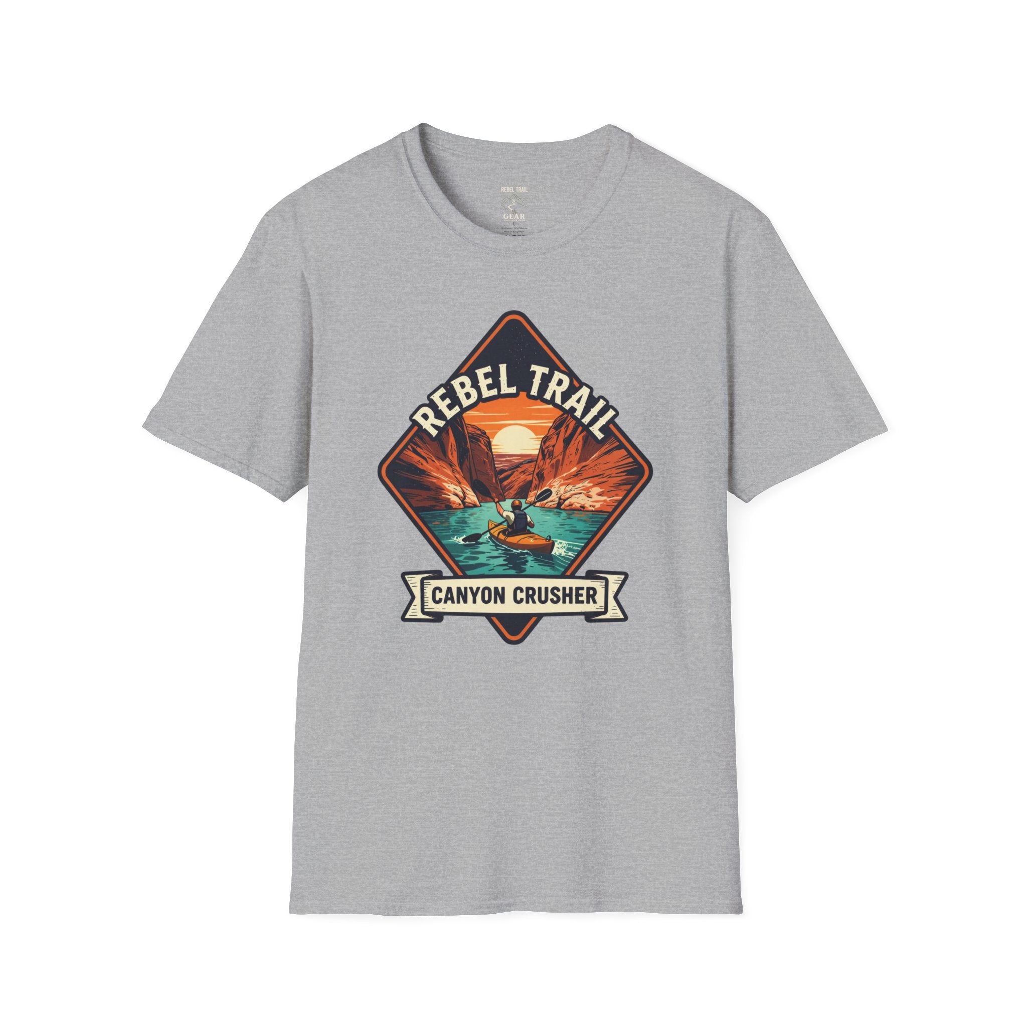 Rebel Trail Canyon Crusher T‑Shirt — Retro Desert Adventure Graphic Tee
