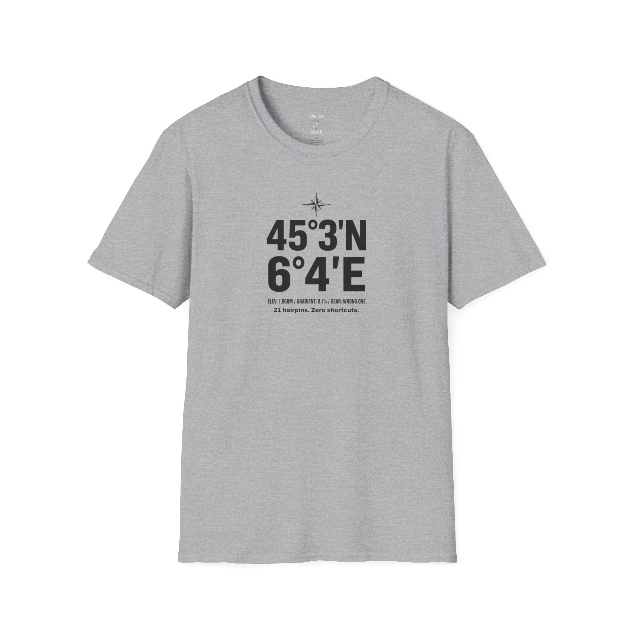 Coordinates T-Shirt — Alpe d'Huez Latitude/Longitude Graphic Tee