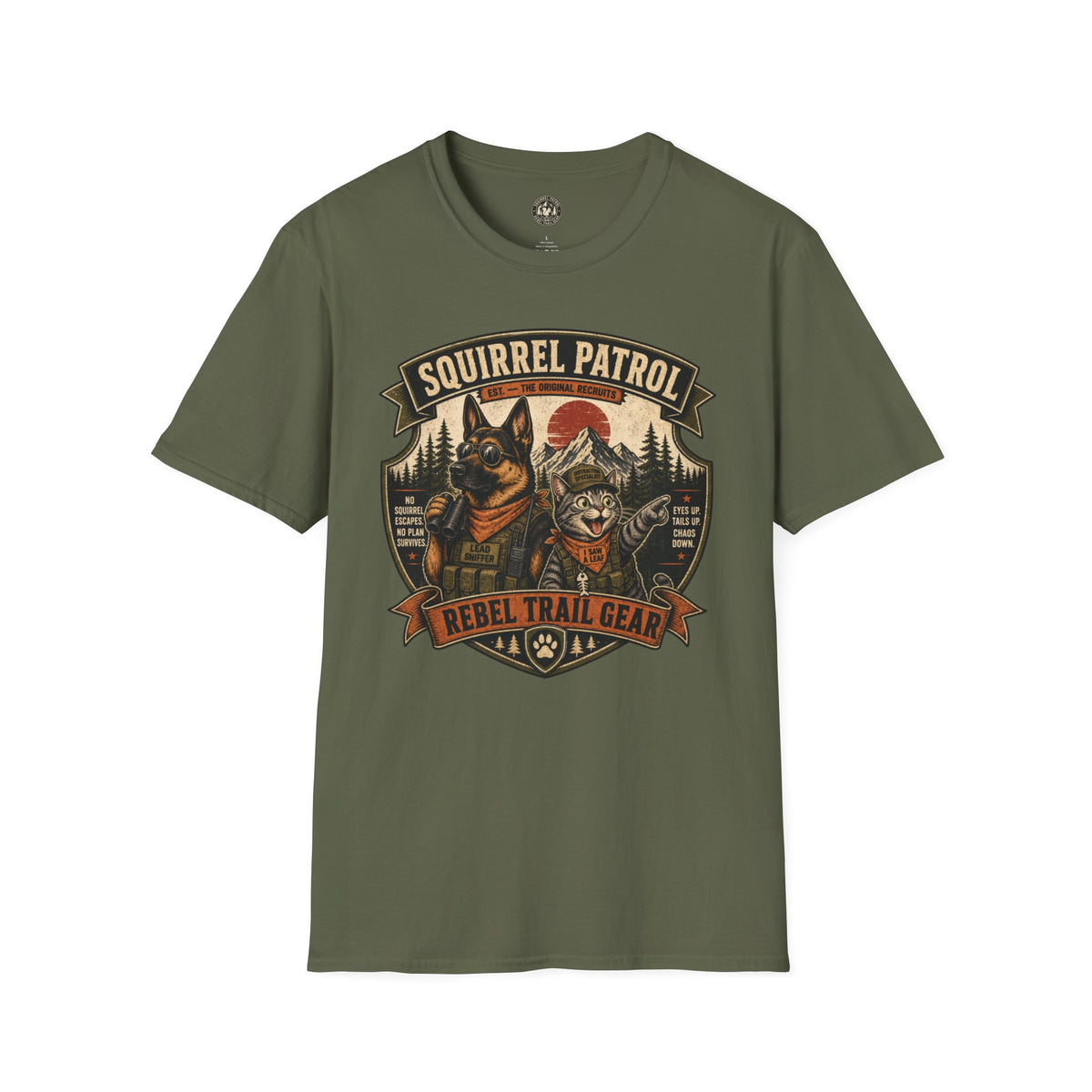 Squirrel Patrol — N.U.T.S. (Neutralization Unit, Tactical Squad) - Rebel Trail Gear T-Shirt